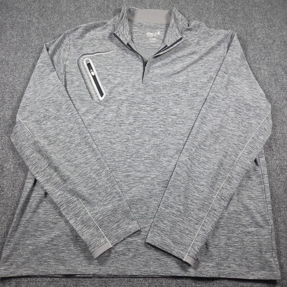 Johnnie-O Sabino Performance 1/4 Zip Pullover Heather Black Size XL